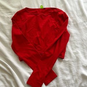NWOT FARM rio red cropped top size M